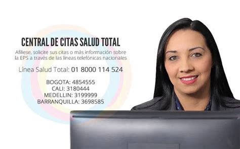 numero de salud total bogota citas|Línea Total